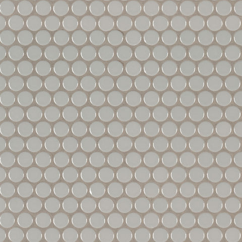 GRAY GLOSSY PENNY ROUND