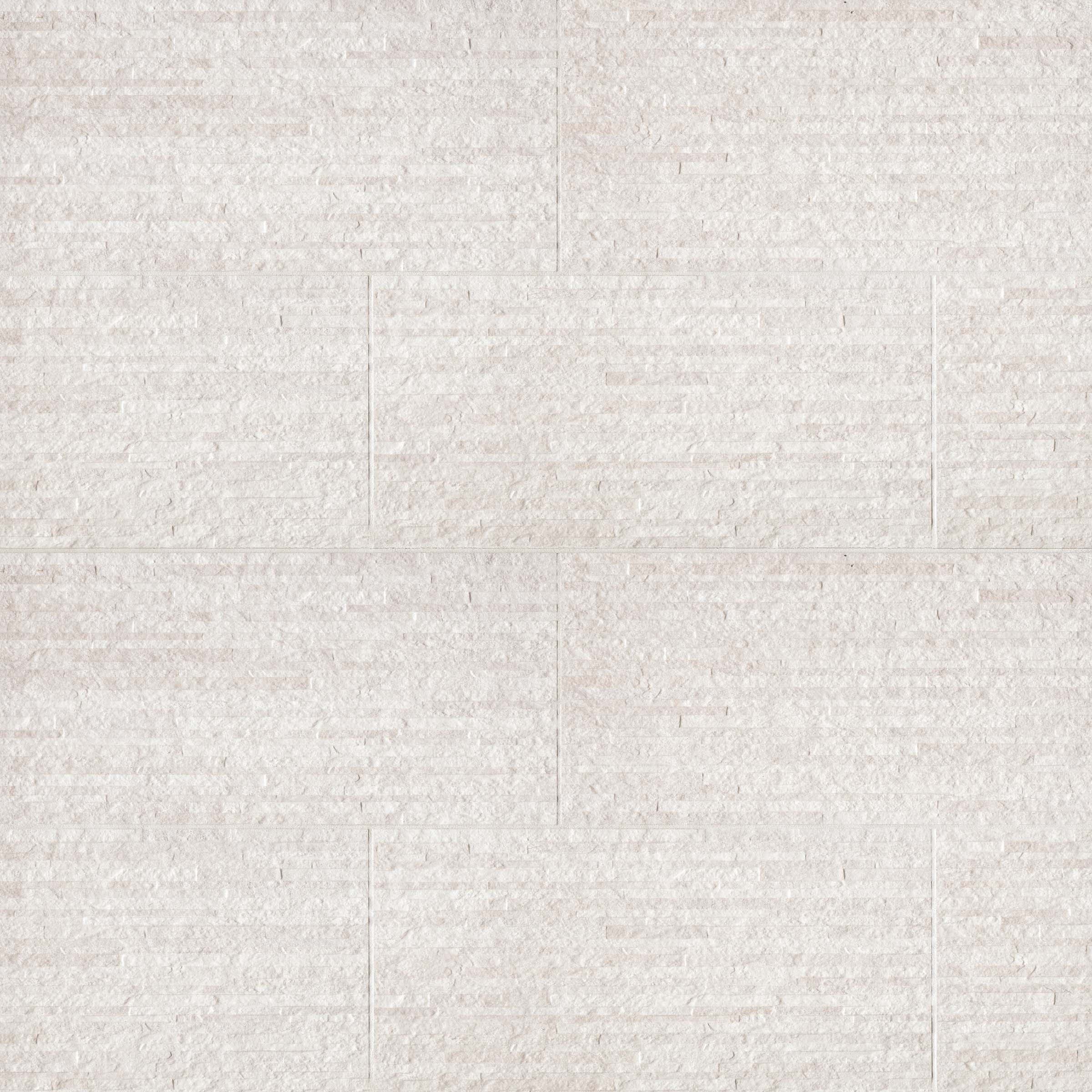 Bedrosians Purestone 12" x 24" Matte Muretto Textured Porcelain Tile in Bianco | Item Code PIEPURBI1224M