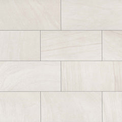 Bedrosians Purestone 12" x 24" Matte Natural Porcelain Tile in Bianco | Item Code PIEPURBI1224