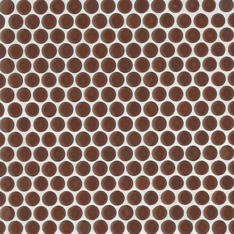 360 3/4" x 3/4" Penny Round Glossy Mosaic in Cardinal