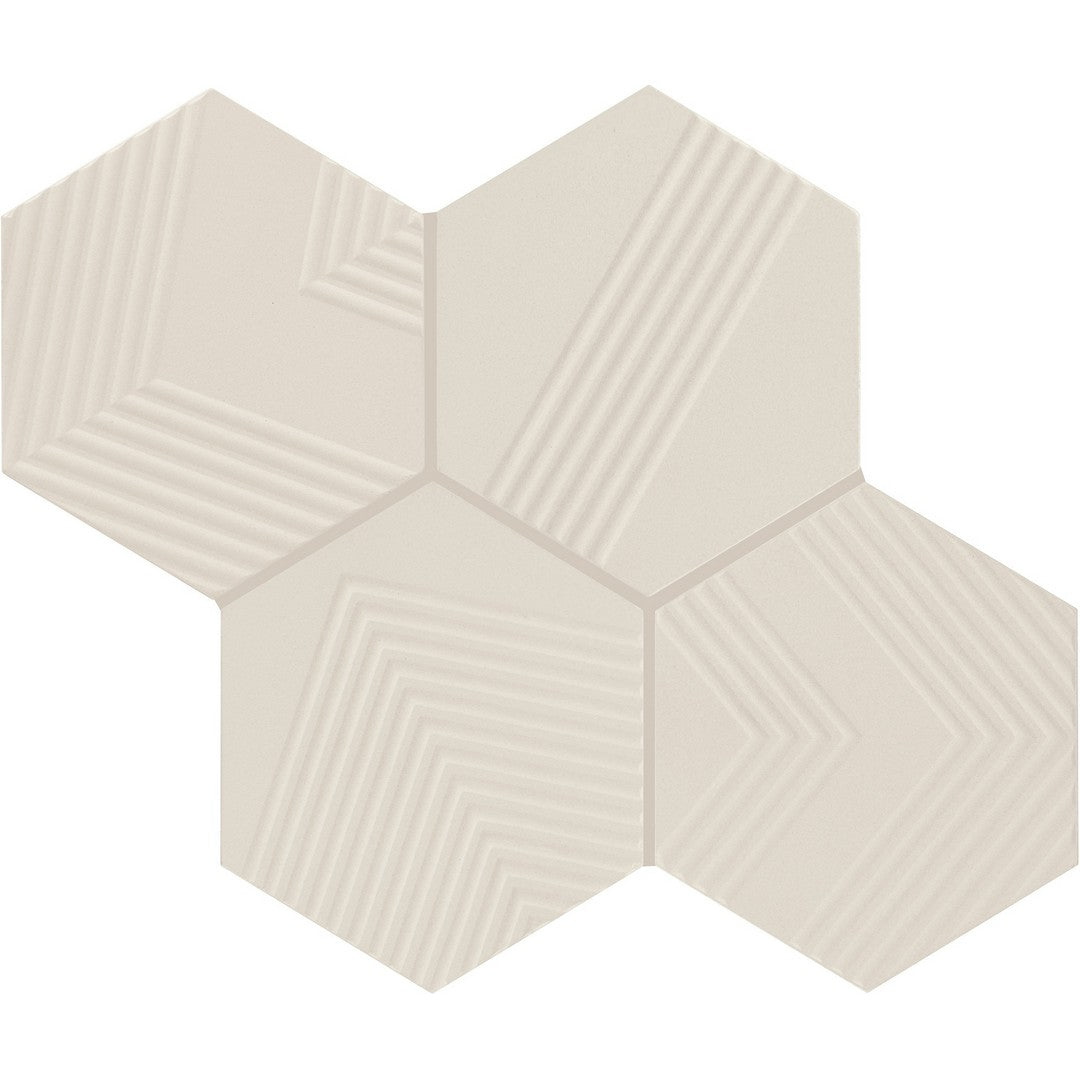 Marazzi Rhyme and Reason 4 Hexagon, Ripple Mix, Matte