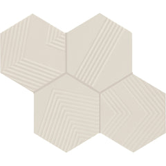 Marazzi Rhyme and Reason 4 Hexagon, Ripple Mix, Matte