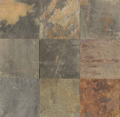 Bedrosians Butterscotch Gold Natural Cleft Slate Tile (16x16) - Gauged Natural Stone Floor and Wall Tile | Item Code SLTBUTSCO1616G
