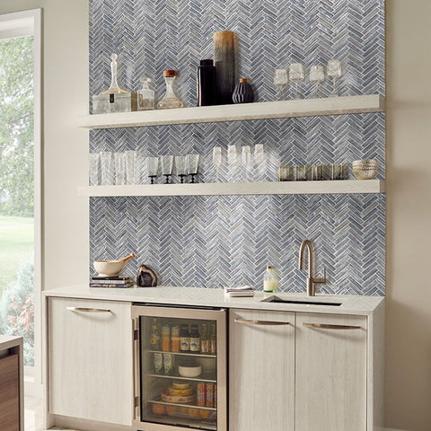 SHIMMERING SILVER HERRINGBONE