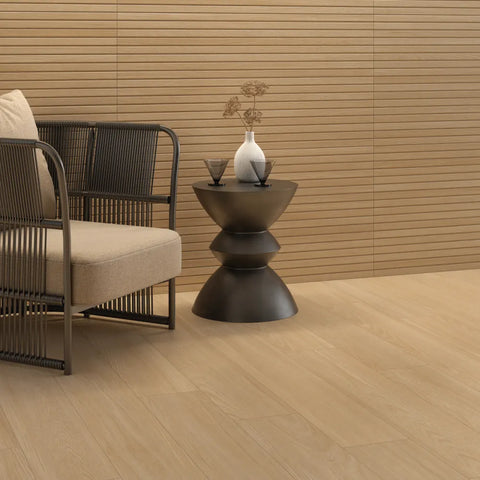 Strata 24" x 48" Ribbed Matte 3D Deco Porcelain in Haya