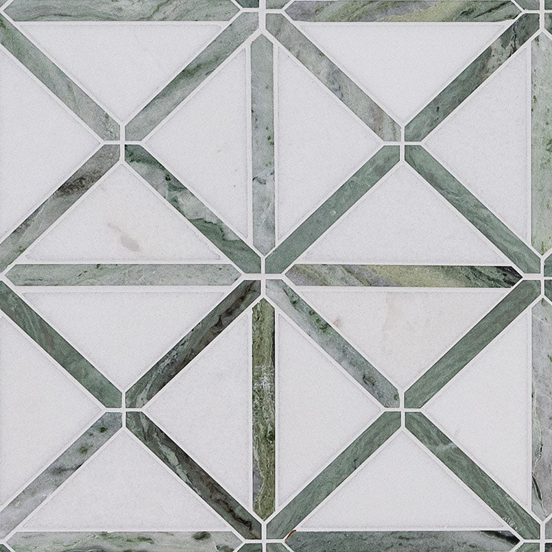 VERDANT GREEN GEOMETRICA PATTERN POL