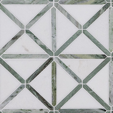 VERDANT GREEN GEOMETRICA PATTERN POL
