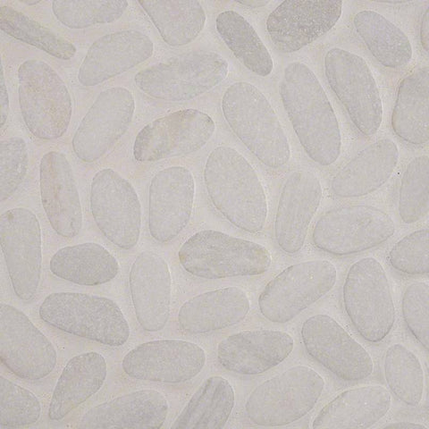 WHITE PEBBLES MESH BACKED 