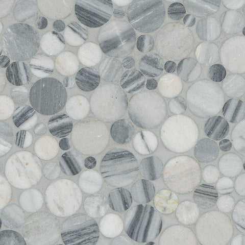 ALASKA GRAY PEBBLES MESH BACKED
