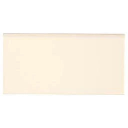 ALMOND GLOSSY 3X6 BULLNOSE