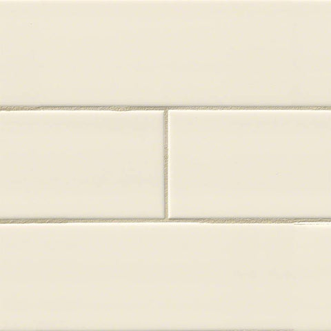 ALMOND GLOSSY 4X16 BULLNOSE