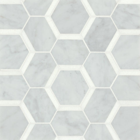 Matisse Mosaic 4 Marble Blend in White Carrara & Thassos