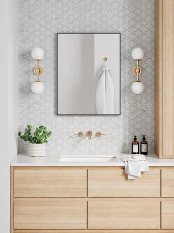 Monet Honed Marble Mosaic 4 Tile in White Carrara