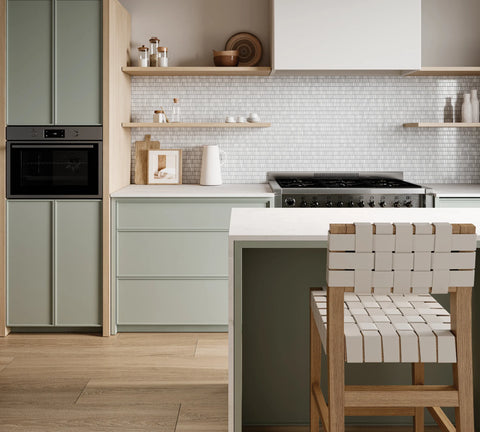 Monet Honed Marble Mosaic 7 Tile in Oriental White