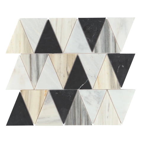 Modni Beckett Honed Marble Mosaic Tile in Warm Blend