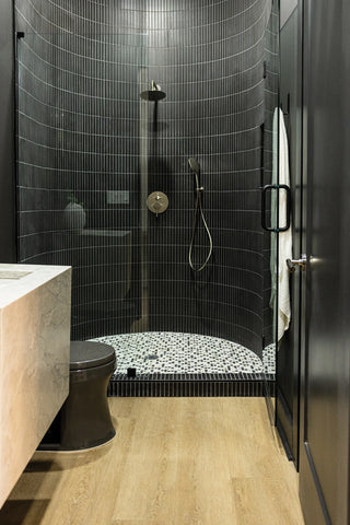 Modni Monroe Honed Marble Mosaic Tile in Warm Blend