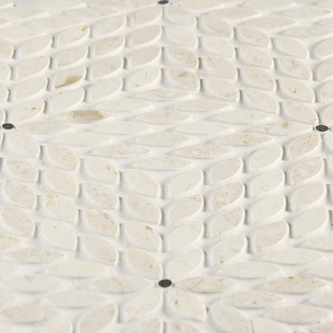 Celeste Honed Marble Blend Mosaic Tile in Myra Beige & Basalt