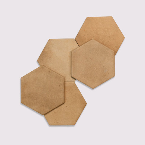 Celine 4" Hexagon Matte Porcelain Floor & Wall Tile in Cotto