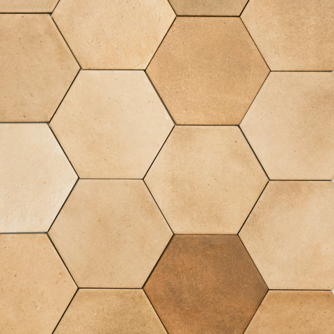 Celine 4" Hexagon Matte Porcelain Floor & Wall Tile in Cotto