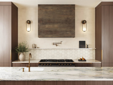 Caspian Bisque 3" Honed Marble Mesh Back Hexagon Mosaic