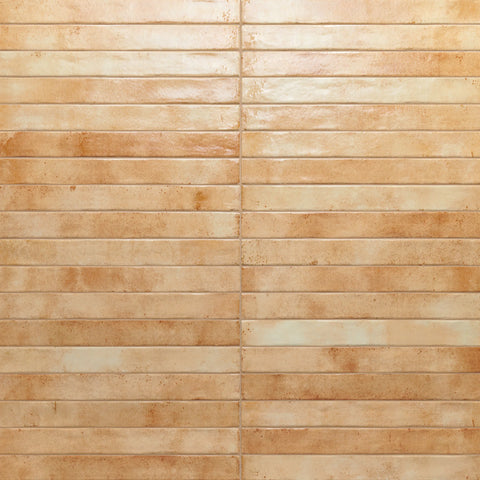 Chroma 2" x 18" Glossy Porcelain Field Tile in Beige