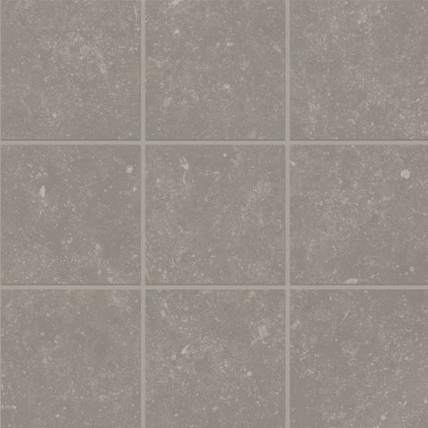 Bluerun 4" x 4" Matte Porcelain Mosaic Sheet in Atlas Gray