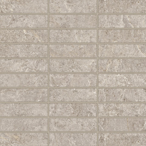 Farmhouse Living 1" x 4" Matte Porcelain Straight Set Mosaic in Pewter
