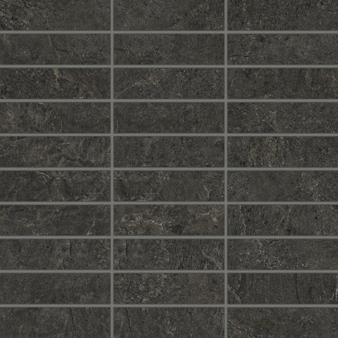Farmhouse Living 1" x 4" Matte Porcelain Straight Set Mosaic in Slate