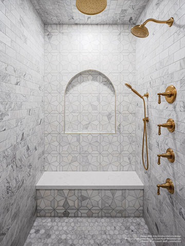 White Carrara 3" x 12" Floor & Wall Tile