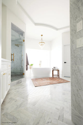 White Carrara 12" x 24" Floor & Wall Tile