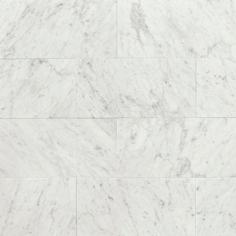 White Carrara 12" x 24" Floor & Wall Tile
