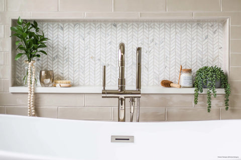 White Carrara Floor & Wall Mosaic