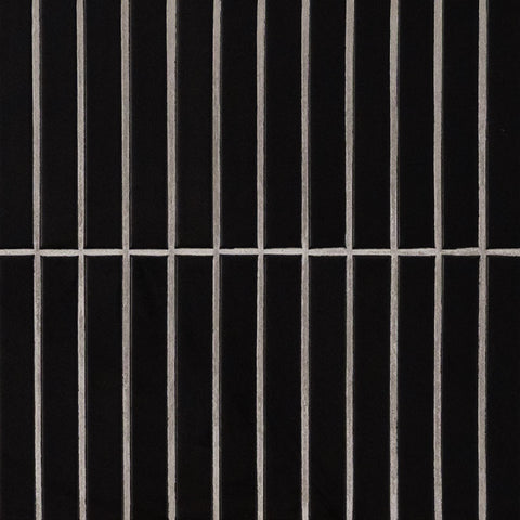 BLACK MATTE STACK PATTERN 1X6