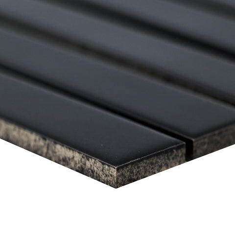 BLACK MATTE STACK PATTERN 1X6
