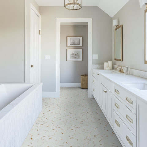 CALACATTA GOLD MATTE 1X 3 HERRINGBONE