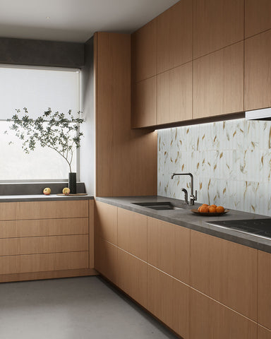 CALACATTA GOLD MATTE 1X6 STACK PATTERN