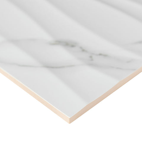 DYMO STATUARY WAVY WHITE 12X24 GLOSSY