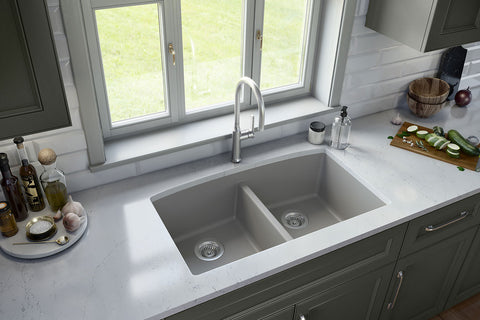 QUARTZ GREY DOUBLE BOWL 50/50-3219