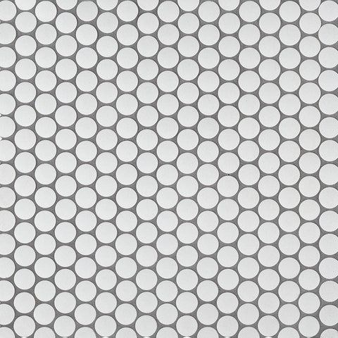 WHITE AND BLACK GLOSSY PENNY ROUND