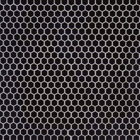 BLACK GLOSSY 1" HEX 6MM