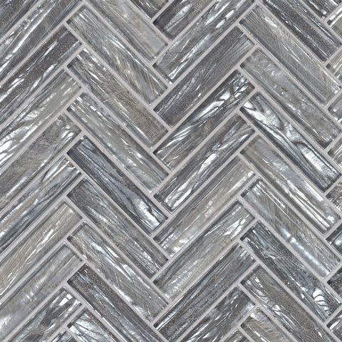 SHIMMERING SILVER HERRINGBONE