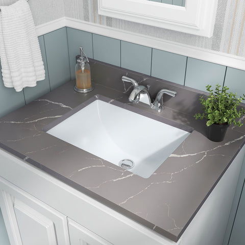PORCELAIN VANITY RECTANGLE WHITE-1813