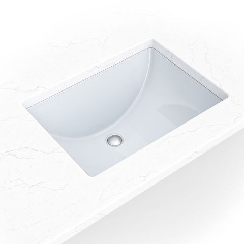 PORCELAIN VANITY RECTANGLE WHITE-1813