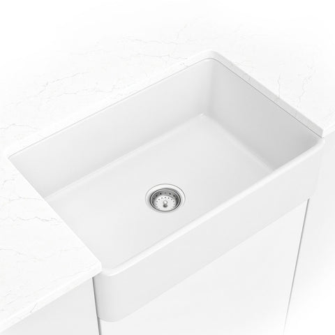 PORCELAIN FIRECLAY FARMHOUSE WITH APRON SB WHITE-3020