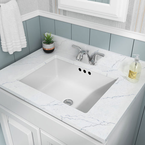 PORCELAIN VANITY RECTANGLE WHITE-2015 FLAT