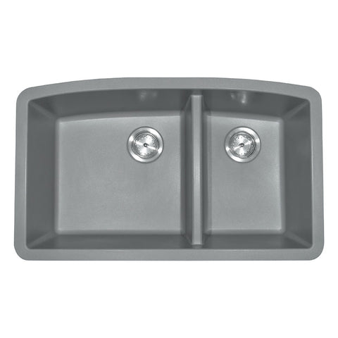 QUARTZ GREY DOUBLE BOWL 60/40-3219