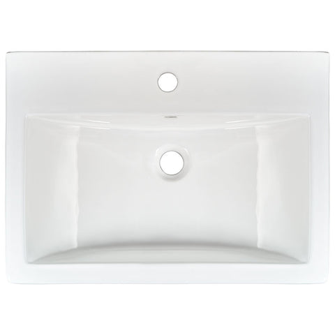 PORCELAIN OVERMOUNT WHITE RECTANGLE 2417