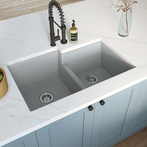 QUARTZ GRAY STRAIGHT DBL BWL60/40-3221