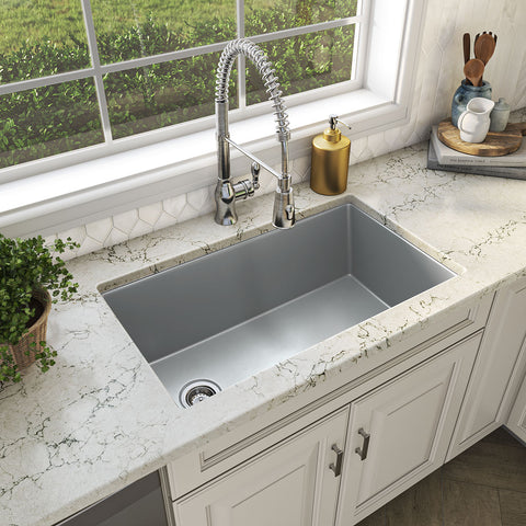 QUARTZ GRAY STRAIGHT SINGLE BOWL 3119