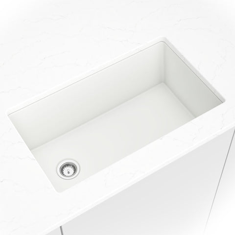 QUARTZ WHITE STRAIGHT SINK 3119